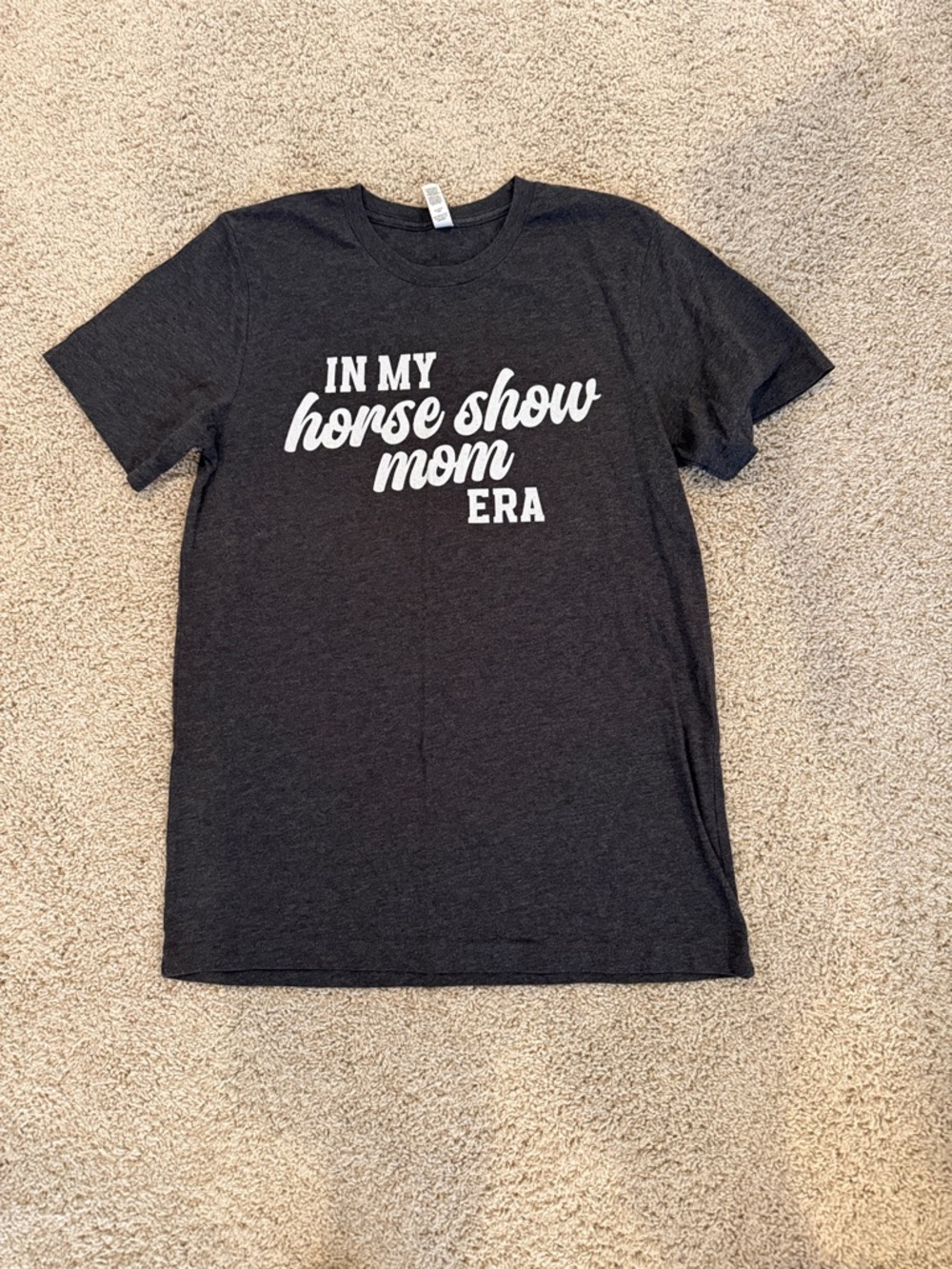 Bella Canvas Dark Charcoal Tee with White Print